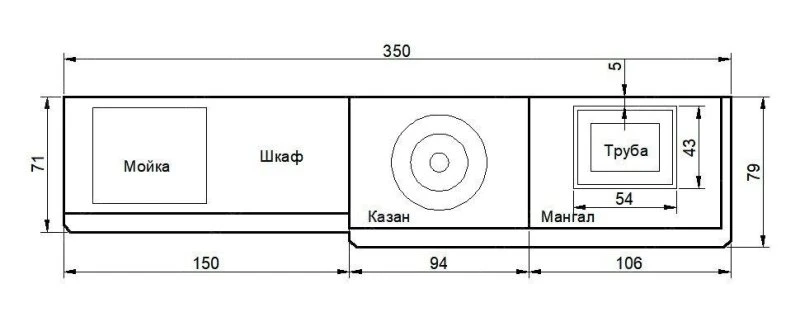 Мангал с казаном Лава