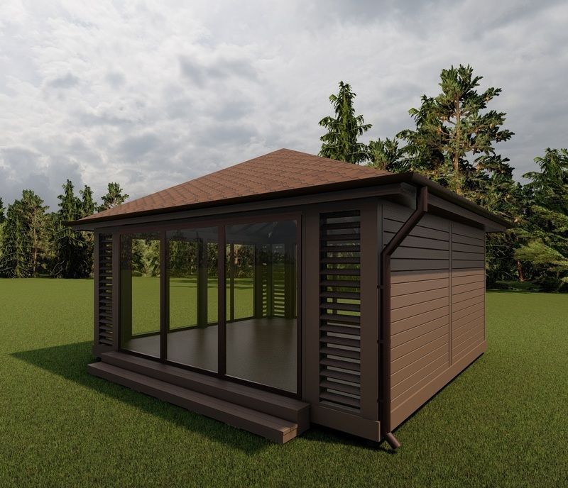 Закрытая беседка Балтика 5х6