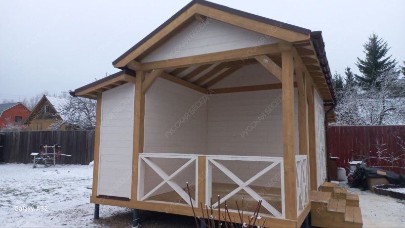 Летняя кухня ВЕСНА 7,5х4 с дровником