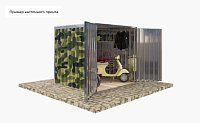 Гараж для мопедов с плоской крышей стандартный