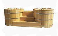 Купель круглая из кедра д110 1.1х1.1х1