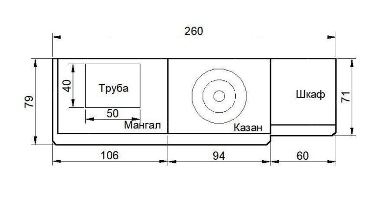 Мангал с казаном Очаг