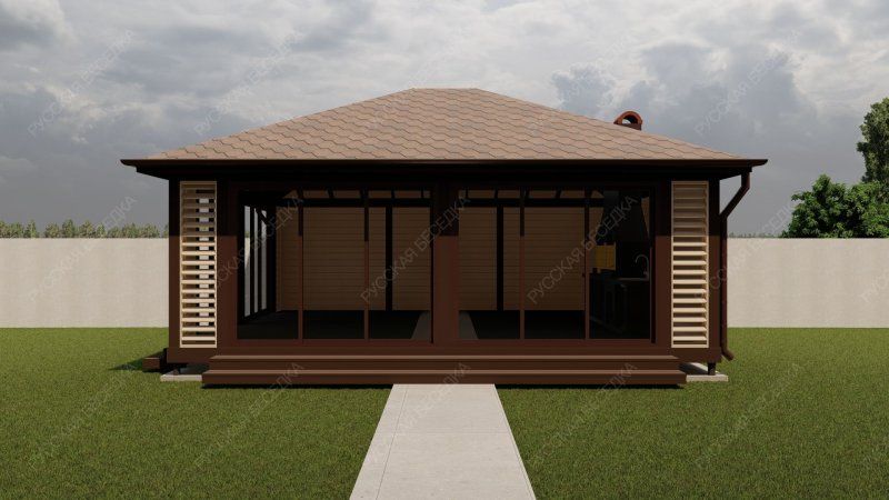 Застекленная беседка БАЛТИКА 7х6