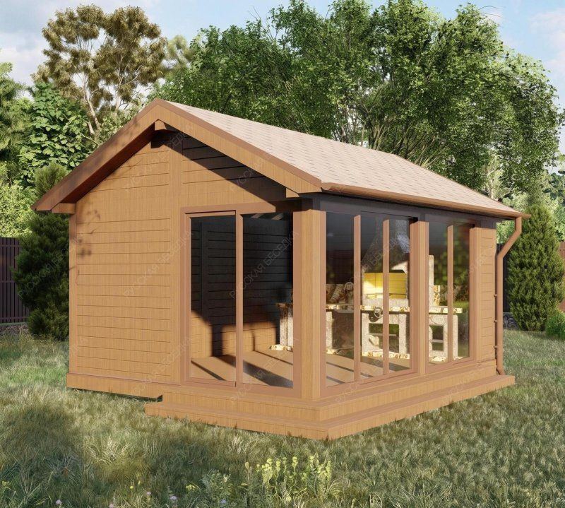 Закрытая беседка Артель 4х5