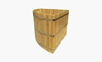 Купель угловая из кедра h120 / 110*110 / 4 см