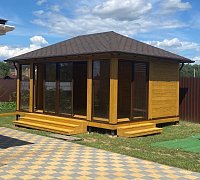 Застекленная беседка Аннэт 4х6