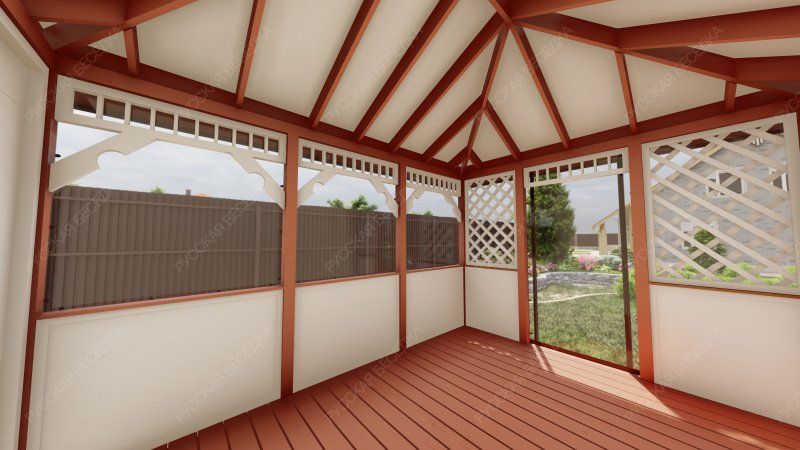 Прямоугольная беседка Малая Калифорния Лайт