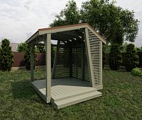 Квадратная беседка ДИЗАЙНЕРСКАЯ 2,95х2,95