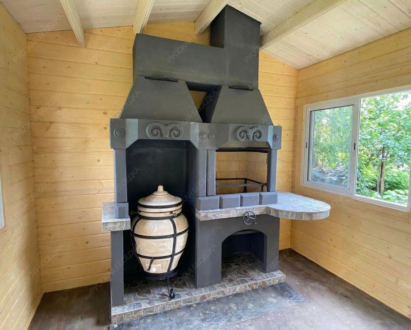 Печь № 23 — Печь барбекю c модулем под тандыр