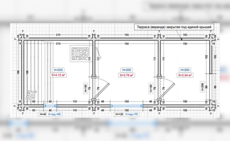 Баня Рада 7x2,3 c верандой