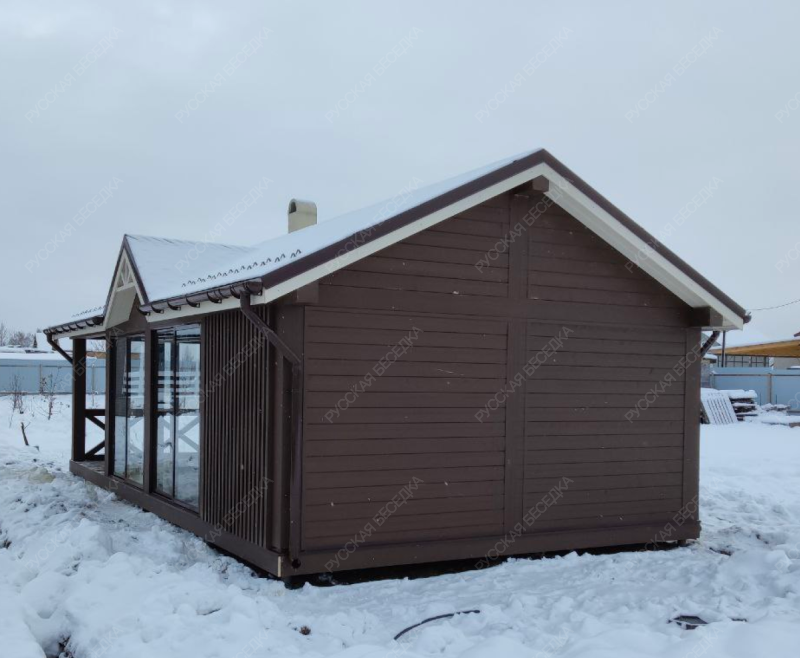 Закрытая беседка ШАЛЕ 2 с барбекю