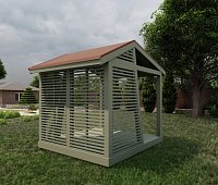 Квадратная беседка ДИЗАЙНЕРСКАЯ 2,95х2,95
