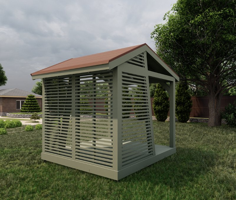 Квадратная беседка ДИЗАЙНЕРСКАЯ 2,95х2,95