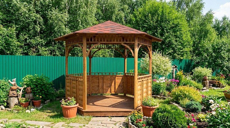 Шестигранная беседка РОТОНДА