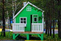 Детский домик Лисичка с террасой