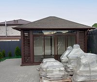 Застекленная беседка БАЛТИКА 4,3х4,7 без пола
