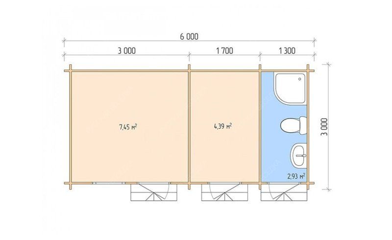 Хозяйственный блок серия ХБ 6×3
