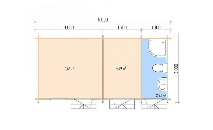 Хозяйственный блок серия ХБ 6×3